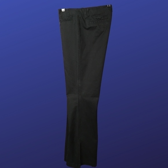 BANANA REPUBLIC 100% Cotton Flat Front TROUSERS, BLACK, NWOT, Women’s 10 - Picture 1 of 8